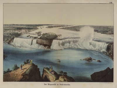 Niagaran putoukset Pohjois-Amerikassa (väri litho) tekijältä German School