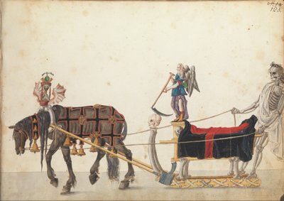 Näyttelyreki paraatissa, n. 1640 (kynä ja muste, akvarelli ja pesut) tekijältä German School