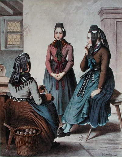 Kuoriperunat, 1800-luvun puoliväli (väri litho) tekijältä German School