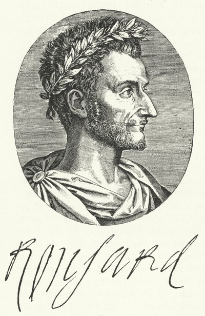 Pierre de Ronsard, ranskalainen runoilija (kaiverrus) tekijältä German School