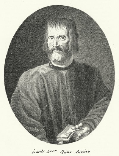 Pietro Aretino, italialainen runoilija ja kirjailija (kaiverrus) tekijältä German School