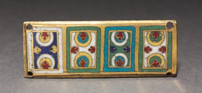 Muistolaatta pyhäinjäännöksestä, n. 1170 (kullattu kupari, champlevé & cloisonné emali) tekijältä German School