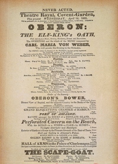 Cartell de la primera representació d