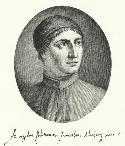 Poliziano, Firenzen renessanssirunoilija (kaiverrus) tekijältä German School