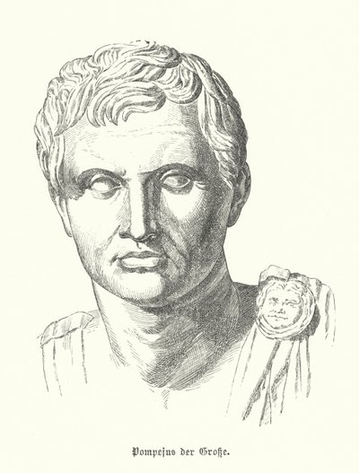 Pompeius Suuri, roomalainen sotilas ja poliitikko (kaiverrus) tekijältä German School