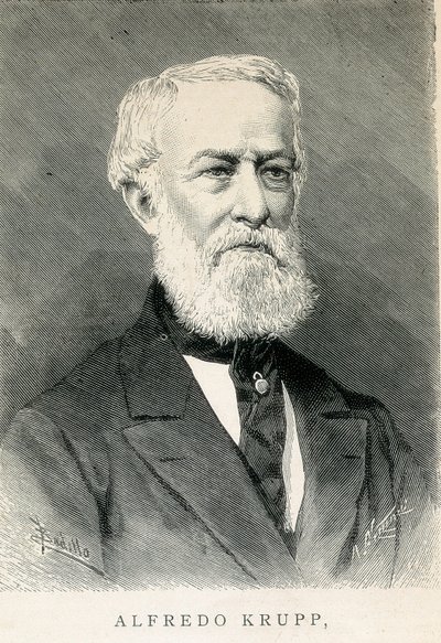 Alfred KRUPPin (1812-1887), saksalaisen terästeollisuuden muotokuva tekijältä German School
