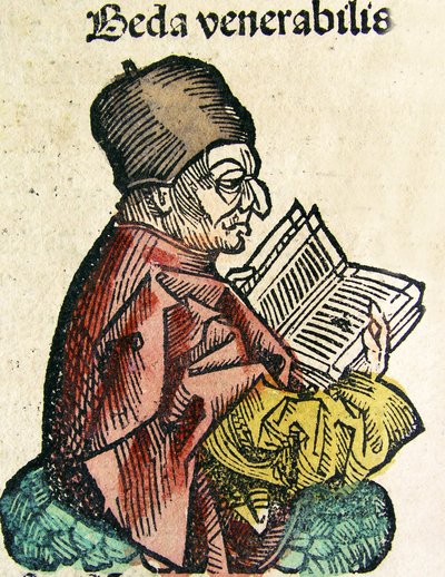 Beden muotokuva (673-735), julkaistu Nürnberg Chroniclessa, 1493 tekijältä German School