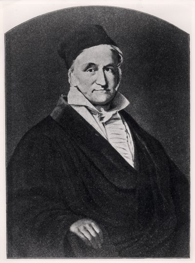 Carl Friedrich Gaussin (1777-1855) muotokuva Handbuch der Vermessungskundesta, jonka Metzler julkaisi Stuttgartissa, 1895 tekijältä German School