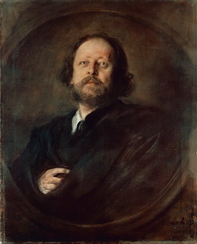 Muotokuva saksalaisesta kirjailijasta Paul Johann Ludwig von Heysestä tekijältä German School