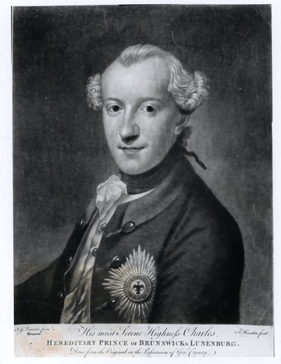 Muotokuva hänen rauhallisimmasta korkeutestaan Charlesista (1735-1806), Brunswickin, Luneburgin ja Wolfenbuttelin prinssistä tekijältä German School