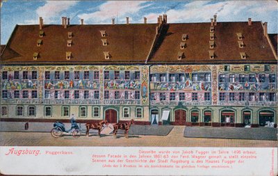 Postikortti Fuggerhausista Augsburgissa tekijältä German School