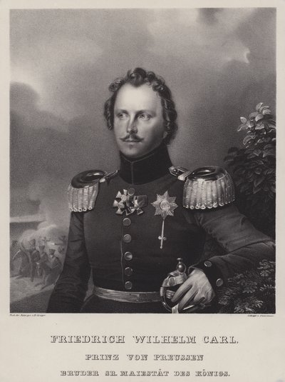 Preussin prinssi Wilhelm (1783-1851), kuningas Frederick William III:n veli (litho) tekijältä German School