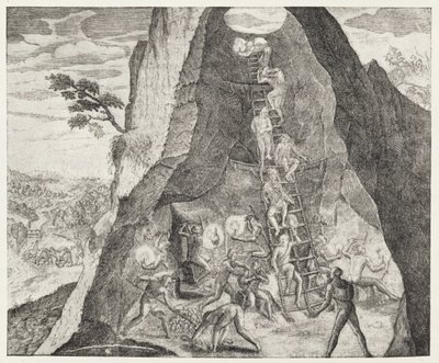 Viehättävä kuva Potosin kaivosten työläisistä, Gottfriedin "Historia Antipodum" -pubista. vuonna 1655, teoksesta The Romance of the River Plate, osa. Minä, W. H. Koebel, 1914 tekijältä German School