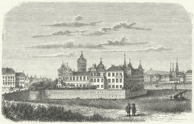 Kuninkaanlinna Tukholmassa 1600-luvulla (kaiverrus) tekijältä German School