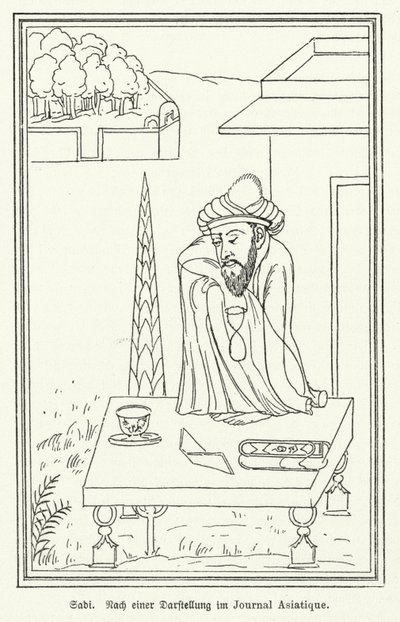 Saadi Shirazi, persialainen runoilija (litho) tekijältä German School