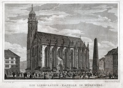 Pyhä Maria Würzburg. (kaiverrus, n. 1850) tekijältä German School