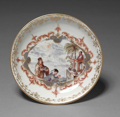 Lautas, valmistaja Meissen Porcelain Factory, Saksa, n.1723 tekijältä German School