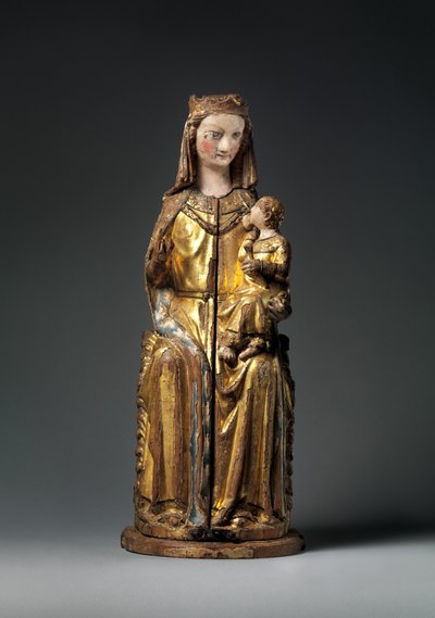 Neitsyt Marian pyhäkkö, suljettu paneeli, noin 1300 (kullattu puu). tekijältä German School