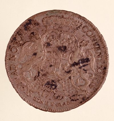 Badenin suurherttua Charles Frederickin hopeataaleri (1728-1811) (Badenin Kaarle I) 1766 Halk. 3,9 cm Napoli, museo archeologico tekijältä German School