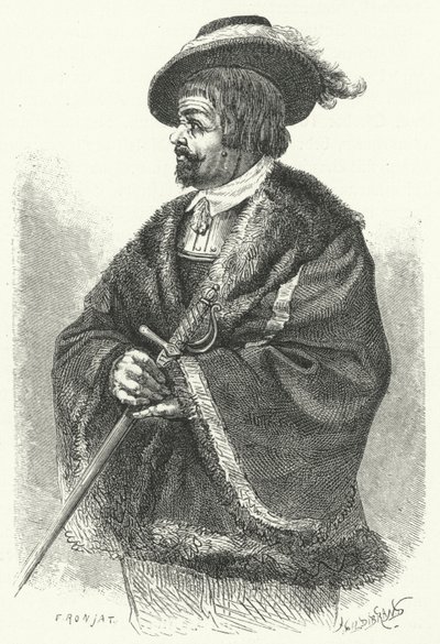 Sir Thomas, Lord Fairfax, parlamentaarisen armeijan komentaja Englannin sisällissodassa (kaiverrus) tekijältä German School