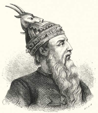 Skanderbeg, albanialainen aatelismies ja sotilaskomentaja (kaiverrus) tekijältä German School