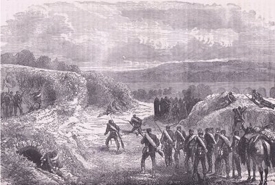 Sortie Pariisista, Cassells History of the sodan Ranskan ja Saksan välillä, julkaisija Cassell and Company Limited, n. 1890 (litho) tekijältä German School