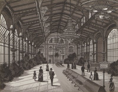Hot Spring Colonnade, sisustus (litho) tekijältä German School