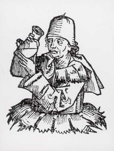 St. Anthony (1195-1231) Hartmann Schedelin (1440-1514) teoksesta "Liber Chronicarum" 1493 tekijältä German School