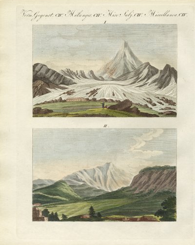 Outoja vuoria (värillinen kaiverrus) tekijältä German School