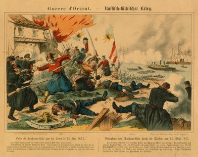 Turkkilaisten ottama Suchum-Kale Venäjän ja Turkin sodan aikana, 15. toukokuuta 1877, julkaisija F.C. Wentzel, Weissenburg, 1877 tekijältä German School