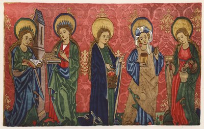 Gobeliini alttarin etusivu, Aargau, Sveitsi, 1400-luvun loppupuoli (värilitografia). tekijältä German School