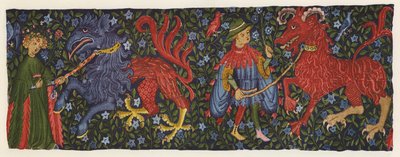 Myyttisiä olentoja kuvaava kuvakudos tekijältä German School