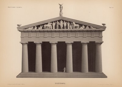 Zeuksen temppeli, Olympia, Kreikka (litho) tekijältä German School