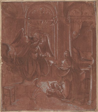 Marian ilmestys, n.1520 (kynä ja muste). tekijältä German School