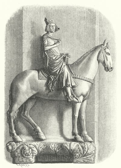 Bamberg Horseman, patsas Bambergin katedraalissa, Saksa (kaiverrus) tekijältä German School