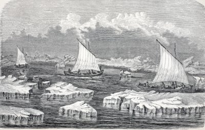 The Boats Under Sail, pub. Lontoo 1874 tekijältä German School