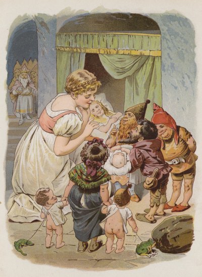 Haltiat ja suutari (chromolitho) tekijältä German School