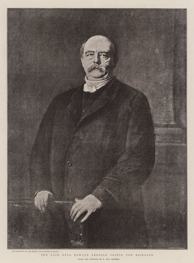Edesmennyt Otto Edward Leopold Prinssi von Bismarck (litho) tekijältä German School