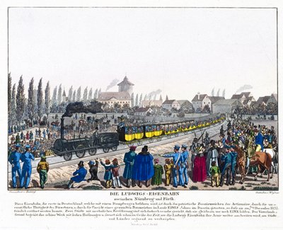 Nürnberg-Furth-rautatien avaaminen 7. joulukuuta 1835 tekijältä German School