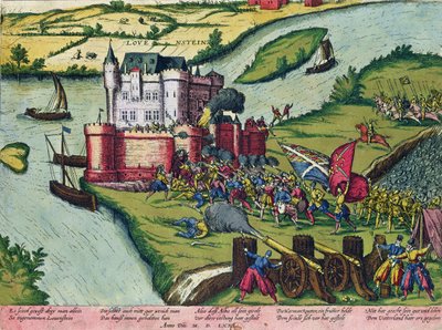 Louvainin piiritys ja Harman Reuterin sankarillisuus Espanjan joukkoja vastaan vuonna 1571 (katso myös 88468) tekijältä German School