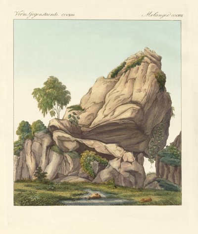 Oletettu fossiloitunut Reuter of Fontainebleau (värillinen kaiverrus) tekijältä German School