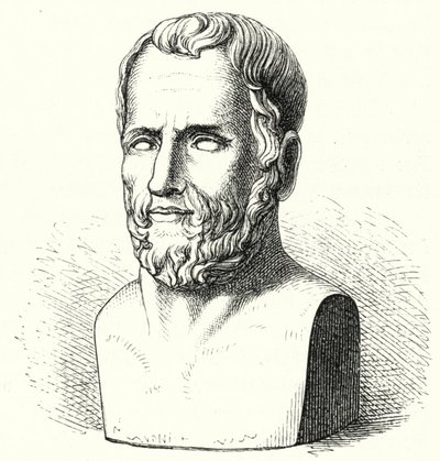 Theophrastus, antiikin kreikkalainen filosofi (kaiverrus) tekijältä German School