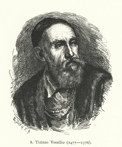 Titian, italialainen Venetsian koulukunnan renessanssimaalari (kaiverrus) tekijältä German School