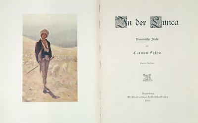 Carmen Sylvan In der Lunca -romaanin nimisivu, julkaistu Regensburgissa 1906 tekijältä German School