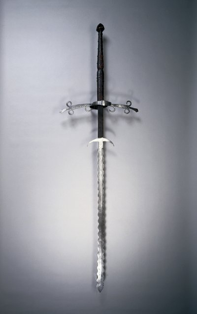 Kaksikätinen miekka flamboyant-terällä, 1550-1600 tekijältä German School