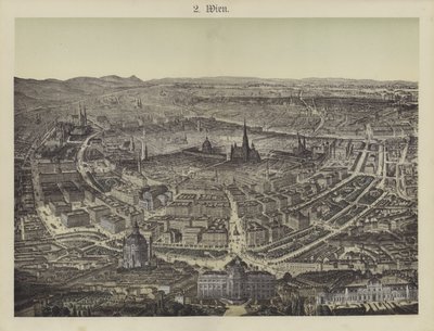 Wien, Itävalta (väri litho) tekijältä German School
