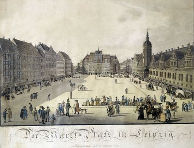 Gustav Zehlin näkymä Auerbachin pihalle Leipzigissä. Kaiverrus 1700-luvun lopulla. tekijältä German School