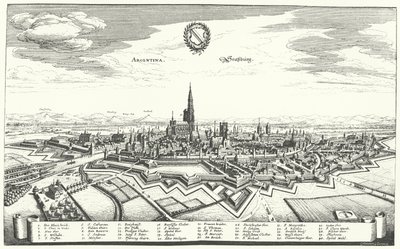 Näkymä Strasbourgiin (kaiverrus) tekijältä German School
