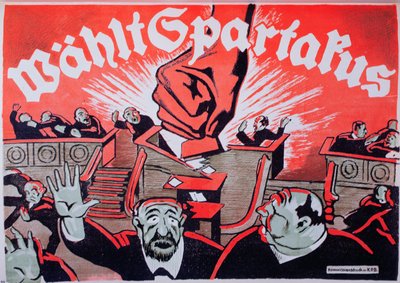 Votez Spartacus, Spartasist Leaguen vaalijuliste, 1918 tekijältä German School