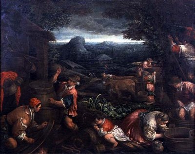 The Grape Harvest (öljy kankaalle) tekijältä Gerolamo Bassano